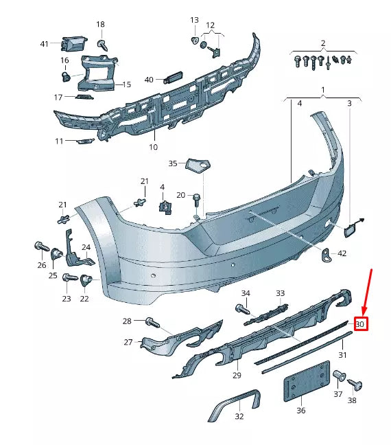 NEW AUDI TT FV REAR BUMPER DIFFUSOR INSERT TRIM 8S0807833B3FZ