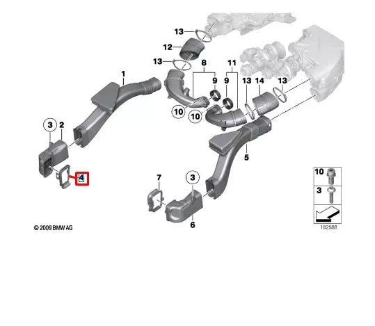 NEW BMW 5 GRAN TURISMO F07 ENGINE AIR INTAKE GRILLE 13717577468 ORIGINAL