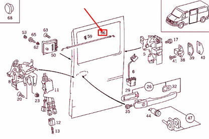 NEW MERCEDES-BENZ SPRINTER 906 SIDE DOOR LOCK CABLE A901760010464 ORIGINAL