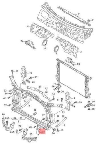 NEW AUDI A4 B8 REINFORCEMENT FOR LOCK CARRIER RIGHT LOWER 8K0805546A ORIGINAL