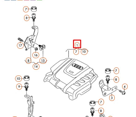 NEW AUDI A4 B8 AVANT ENGINE DECORATIVE COVER 03L103925P ORIGINAL
