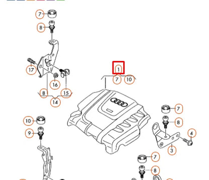 NEW AUDI A4 B8 AVANT ENGINE DECORATIVE COVER 03L103925P ORIGINAL