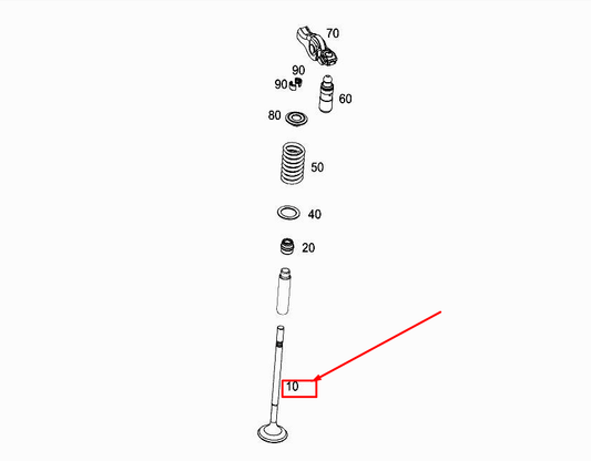 new mercedes-benz gle w167 engine exhaust valve a6540503800 original