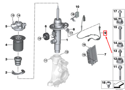 new bmw 3 g20 front axle edc adapter cable 37106888807 original