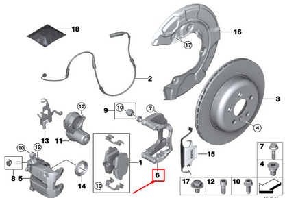 new bmw x3 m f97 rear right brake caliper carrier 34206891774 original