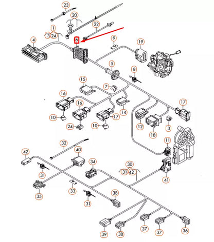 NEW VW EOS DOOR WIRING LOOM BELLOWS WITH RETAINING FRAME 3C0959843A ORIGINAL