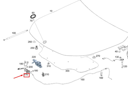 NEW MERCEDES-BENZ GLB X247 ENGINE HOOD LOWER PART LATCH A2478800060