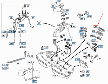 NEW MERCEDES-BENZ C W203 FUEL PUMP LOCK RING A0019908054 ORIGINAL