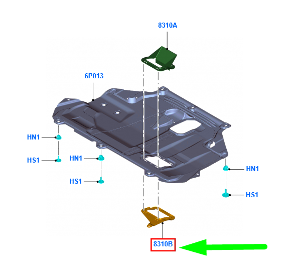 new ford focus mk3 c346 front body insulator air deflector 1915575 original