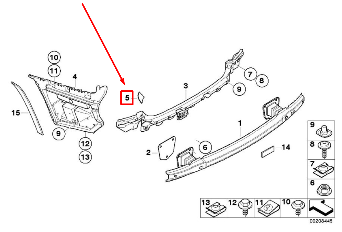 new bmw 3 cabrio e93 rear carrier covering cap 7161662 51127161662 original