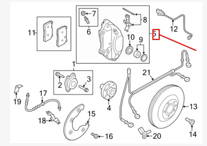 NEW AUDI Q5 8R FRONT LEFT BRAKE CALIPER 8R0615107H ORIGINAL