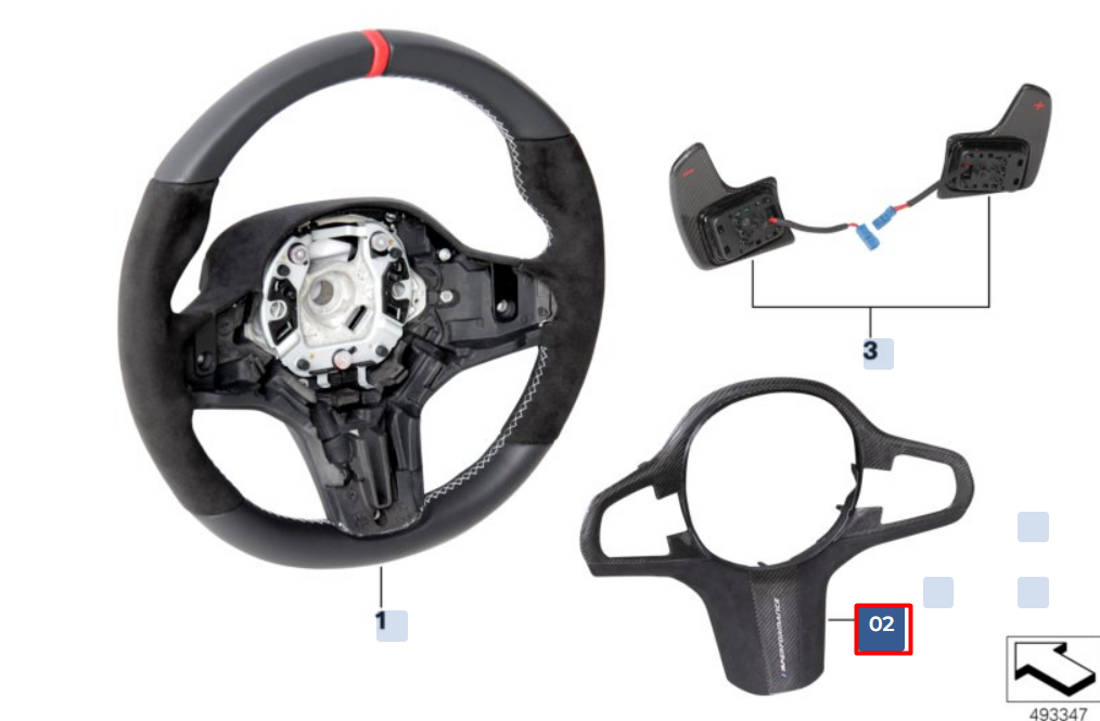 new bmw x6 f96 m steering wheel cover trim bottom 32302471438 original