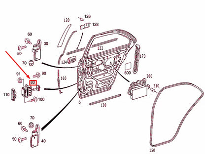 NEW MERCEDES-BENZ S W220 REAR DOOR CHECK A2207300016 ORIGINAL