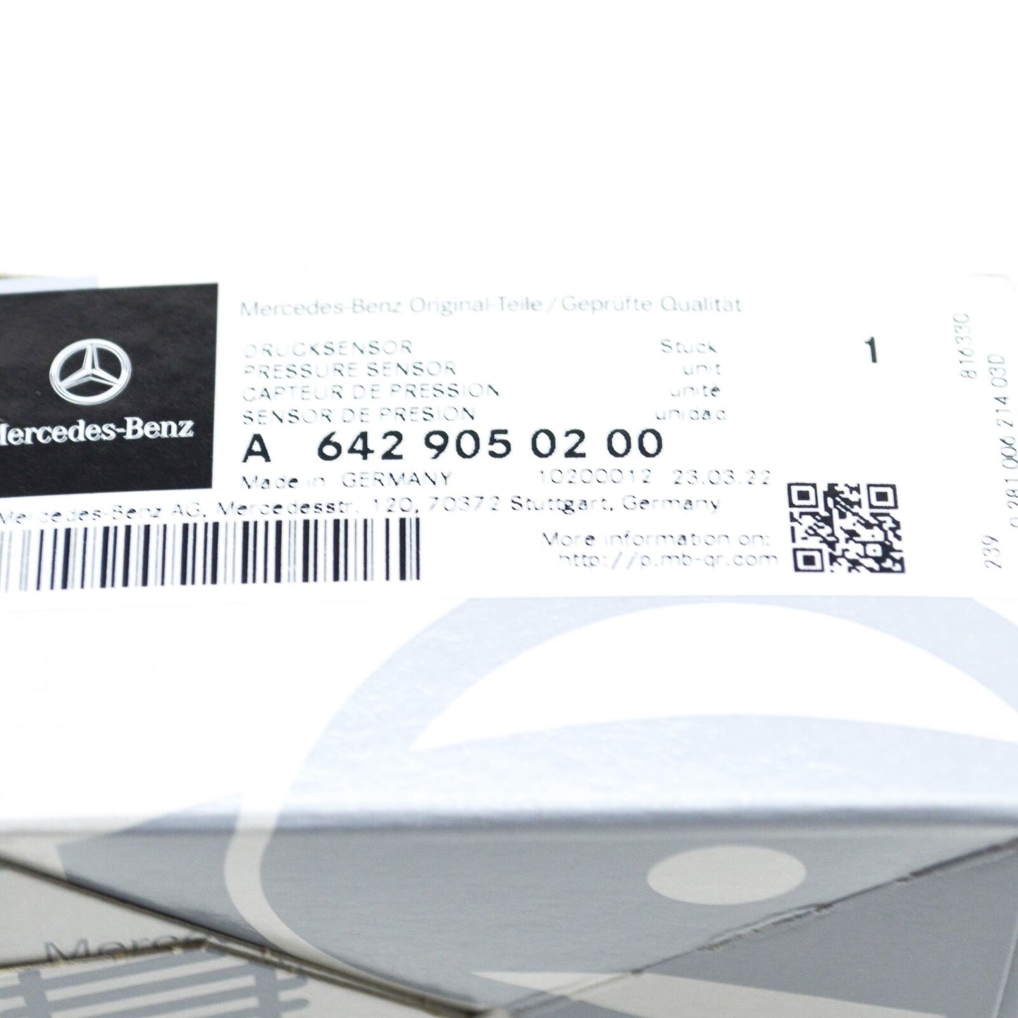 NEW MERCEDES BENZ ML W166 EXHAUST PRESSURE SENSOR A6429050200 ORIGINAL