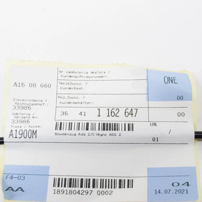 NEW BMW 7 E38 3.0I 160KW ACCELERATOR CABLE 35411162647 ORIGINAL