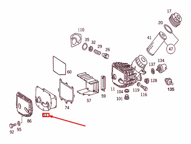 NEW MERCEDES-BENZ C W202 OIL COOLER A1041800409 ORIGINAL