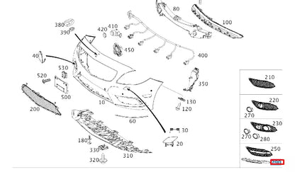 NEW MERCEDES-BENZ B W246 FRONT LEFT BUMPER MOLDING A2468851374