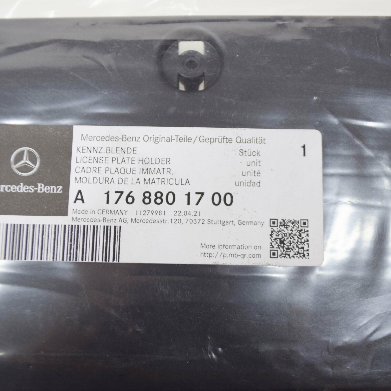 NEW MERCEDES-BENZ W176 A-CLASS AMG FRONT NUMBER PLATE PLINTH A1768801700