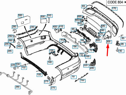 NEW MERCEDES-BENZ E-CLASS S212 RIGHT EXHAUST TIP COVER A2124902827