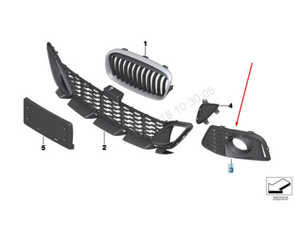 NEW BMW 2 F45 LEFT FOG LIGHT CLOSED M GRILLE 51118068865 8068865 ORIGINAL