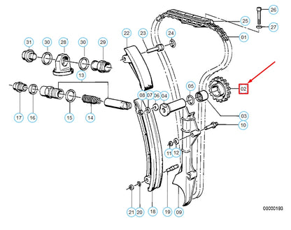 NEW BMW 5 E34 TIMING CHAIN GEAR 11311304255 1304255 ORIGINAL
