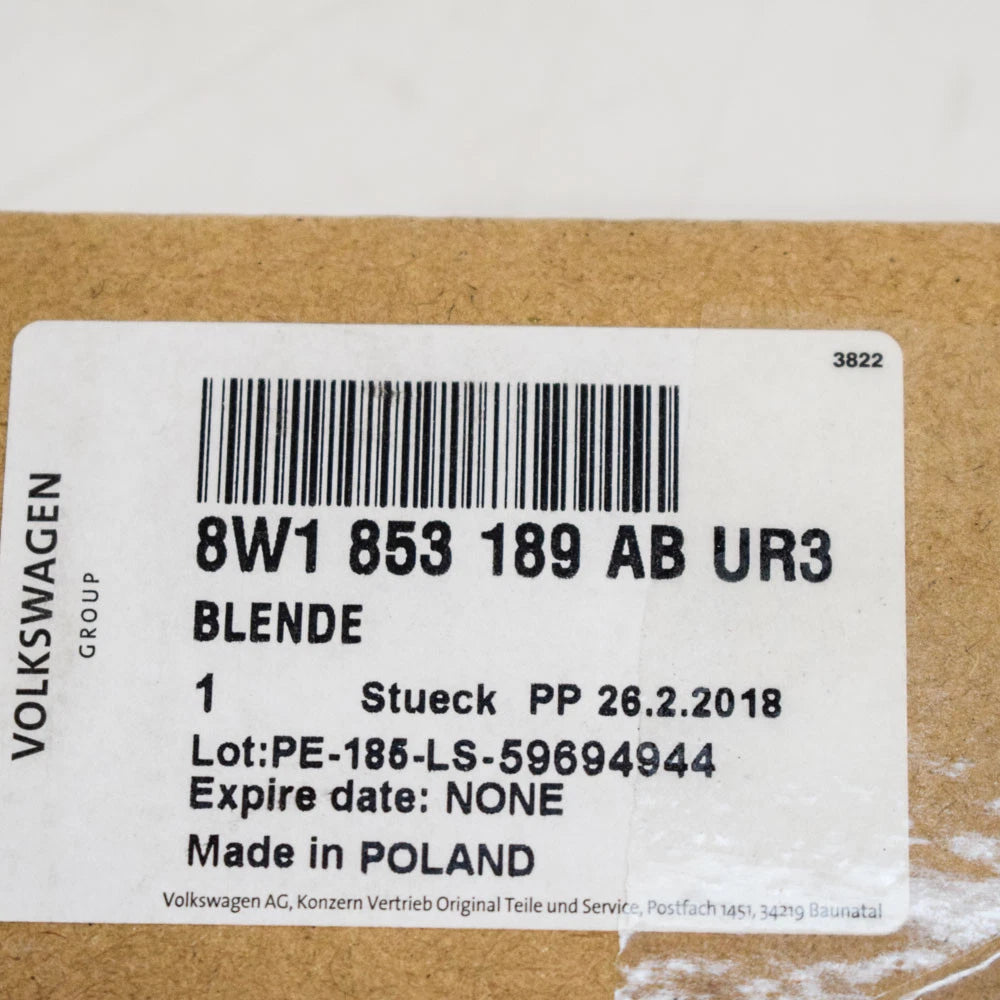 NEW AUDI A4 B9 INTERIOR DASH LEFT SIDE MOULDING TRIM LHD 8W1853189ABUR3 ORIGINAL