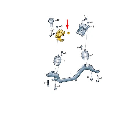 NEW VW TOUAREG 7P MK2 LEFT SIDE ENGINE BRACKET 7L8199307E