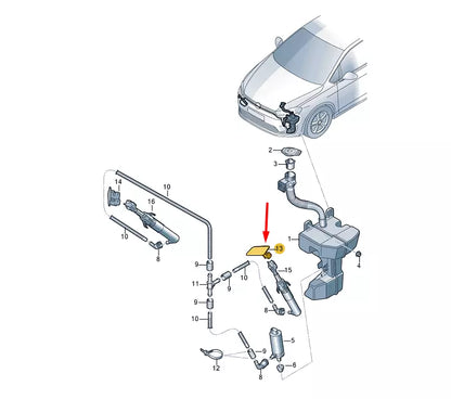 NEW VW GOLF SPORTSVAN AM1 LEFT HEADLAMP WASHER COVER CAP 510807937AGRU ORIGINAL
