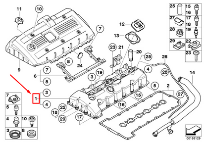 new bmw 5 e60 engine valve cover 11127548274 7548274 original