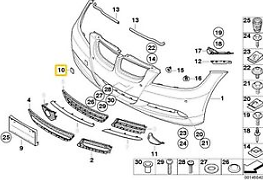 new bmw 3 e90 front bumper tow hook eye cap cover 51117167575 original