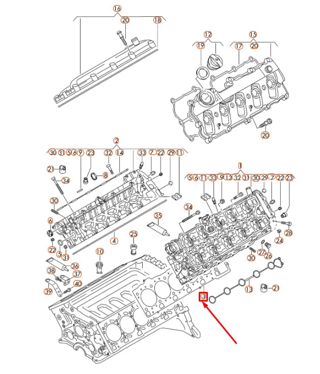 NEW AUDI A6 C6 LEFT CYLINDER HEAD GASKET CYLINDERS 6-10 07L103383N ORIGINAL