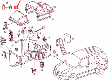 NEW MERCEDES-BENZ ML W163 ENGINE FUSE BOX COVER A1635400182 ORIGINAL