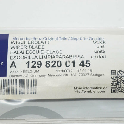 NEW MERCEDES-BENZ SL R129 FRONT HEADLIGHT WIPER BLADE A1298200145 ORIGINAL