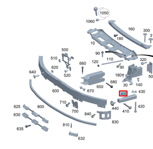NEW MERCEDES-BENZ S W223 FRONT BUMPER ABSORBER A2236205500 ORIGINAL