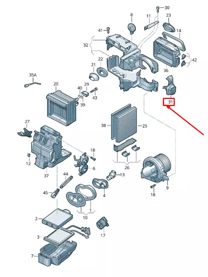 NEW AUDI A1 8X RECIRCULATED AIR OPERATION POSITIONING MOTOR 6R2907511A