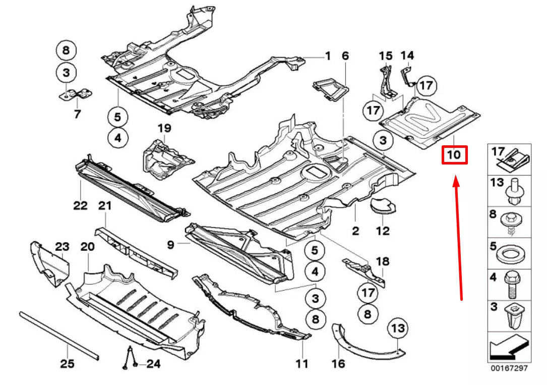 NEW BMW 1 COUPE E82 TRANSMISSION BELLY PAN 7167421 51757167421 ORIGINAL