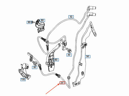 NEW MERCEDES-BENZ SL R231 FRONT ABS WHEEL SPEED SENSOR A2319053201 ORIGINAL