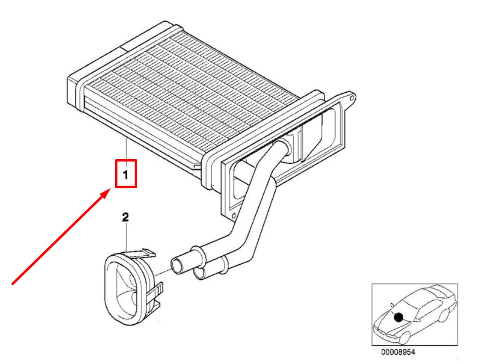NEW BMW Z3 COUPE E36 A/C RADIATOR 64518398746 8398746 ORIGINAL