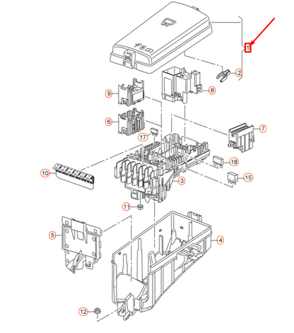 NEW AUDI A3 8V FUSE BOX COVER 5Q0937132C ORIGINAL
