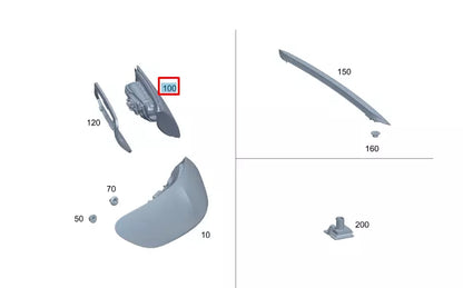 NEW MB E CABRIO A238 REAR RIGHT TAILGATE TAILLIGHT A2389061501 ORIGINAL