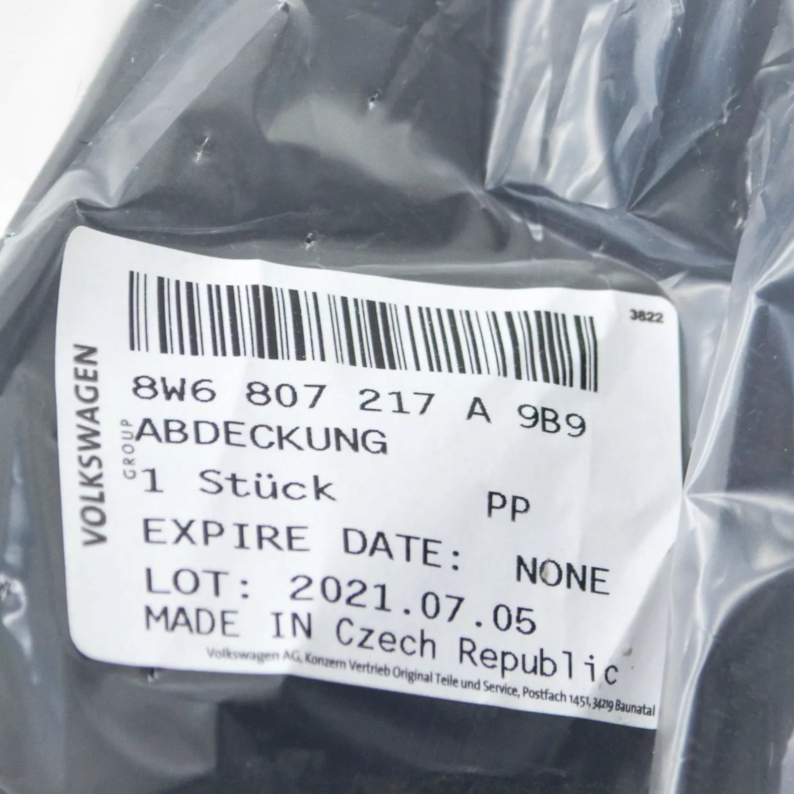 NEW AUDI RS5 SPORTBACK 8W6 FRONT LOWER GRILLE COVER 8W6807217A9B9