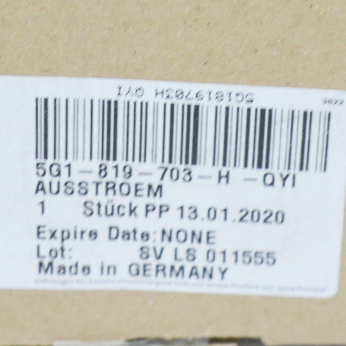 NEW VW GOLF MK7 FRONT DASH AIR VENT LEFT LHD 5G1819703HQYI