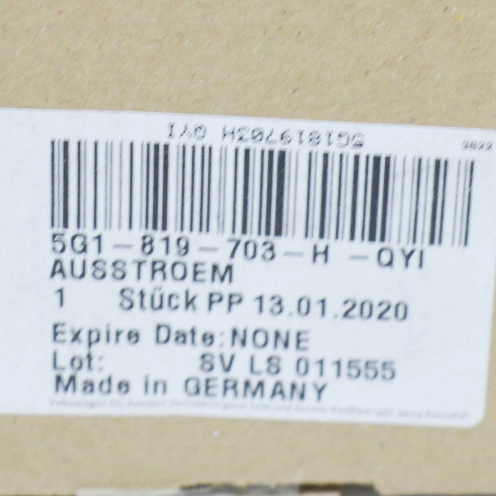 NEW VW GOLF MK7 FRONT DASH AIR VENT LEFT LHD 5G1819703HQYI