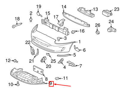 new jaguar xk coupe x150 front bumper undertray c2p15023 original