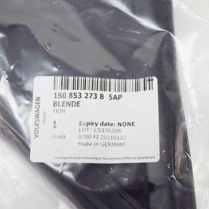 NEW VOLKSWAGEN UP FRONT LEFT FENDER MIRROR TRIM PANEL 1S0853273B5AP ORIGINAL