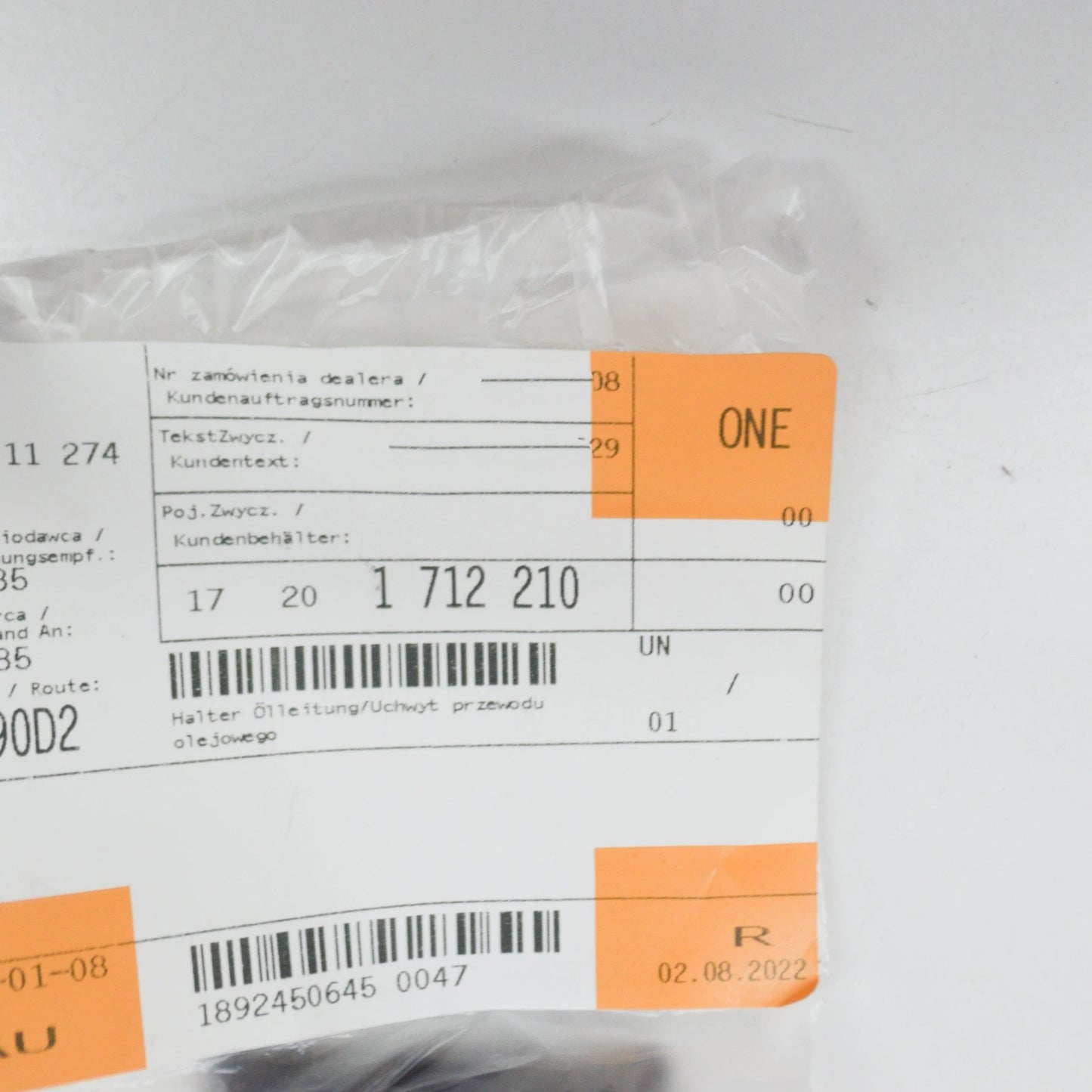 NEW BMW E30 E31 E32 E34 E36 E38 OIL COOLER PIPE BRACKET 1712210 17201712210