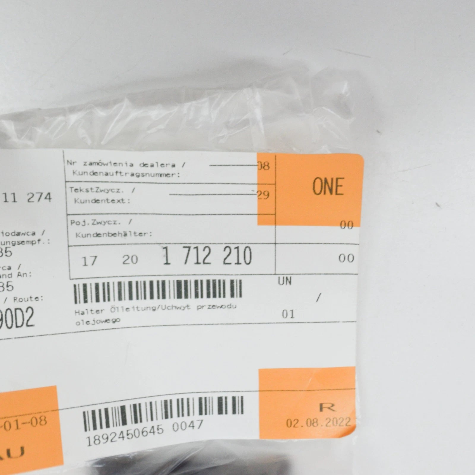 NEW BMW E30 E31 E32 E34 E36 E38 OIL COOLER PIPE BRACKET 1712210 17201712210