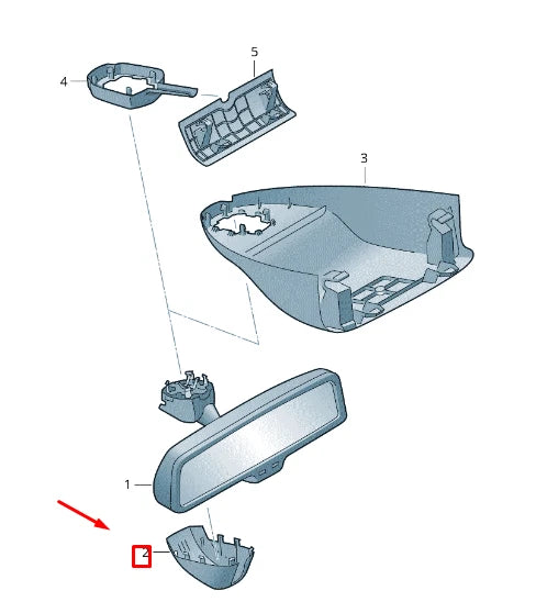 NEW VW TOUAREG 7P MK2 INTERIOR MIRROR TRIM 7P6858547B9B9 ORIGINAL