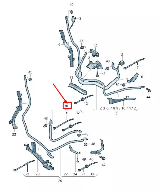 NEW AUDI A8 4N ALTERNATOR EARTH LINE 4N0971238A