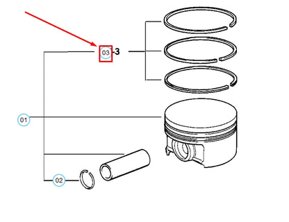 NEW BMW 3 M3 E36 PISTON RINGS REPAIR KIT 11251402394 1X ORIGINAL